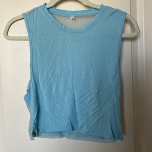 Small womens athletic tank top blue
